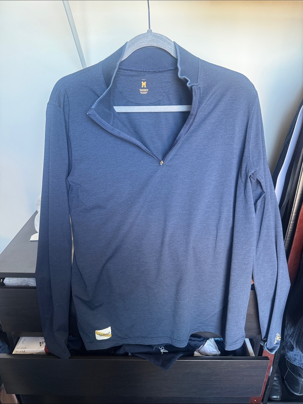 Lightweight Navy Quarter-Zip Pullover